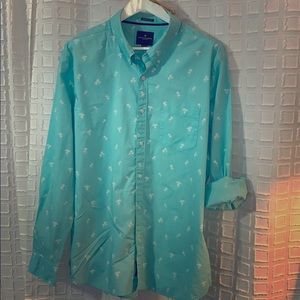 AE Palm print button down sz/xxl